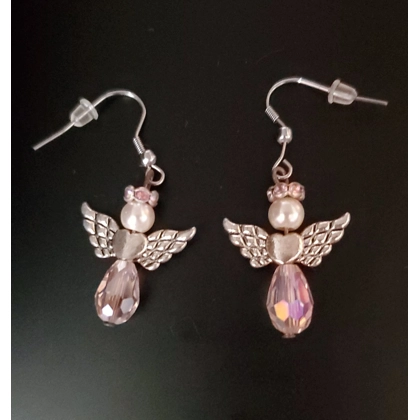 Pink Angel Earrings