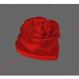 Rose with Heart Base