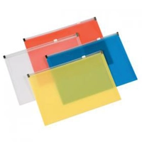 A4 Zip File Transparent RandomColour (2pcs)