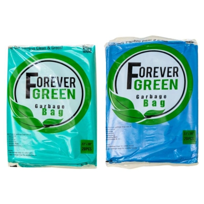 Forever Green Garbage Bags 22x30 20's