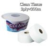 Clean Tissue Jumbo Roll 2ply×300m