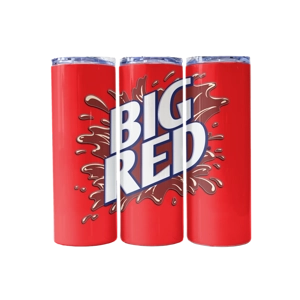 Big Red - Custom 20oz Skinny Stainless Steel Tumbler by One Trashy Tee