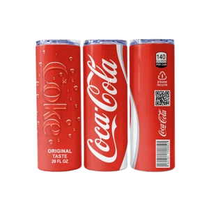 Coca-Cola - Custom 20oz Skinny Stainless Steel Tumbler by One Trashy Tee