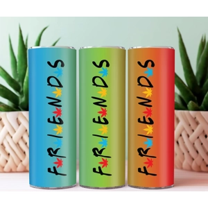 Friends - Custom 20oz Skinny Stainless Steel Tumbler by One Trashy Tee