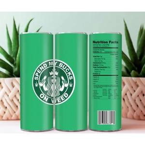 Starbucks - Custom 20oz Skinny Stainless Steel Tumbler by One Trashy Tee
