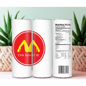 McD - Custom 20oz Skinny Stainless Steel Tumbler by One Trashy Tee