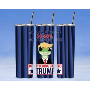 113 Geiko Trump - Custom 20oz Skinny Stainless Steel Tumbler by One Trashy Tee