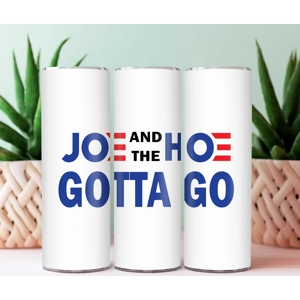 Joe And The Hoe - Custom 20oz Skinny Stainless Steel Tumbler by One Trashy Tee