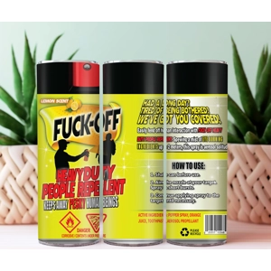 F Off - Custom 20oz Skinny Stainless Steel Tumbler by One Trashy Tee