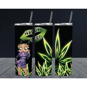 Betty Boop - Custom 20oz Skinny Stainless Steel Tumbler by One Trashy Tee