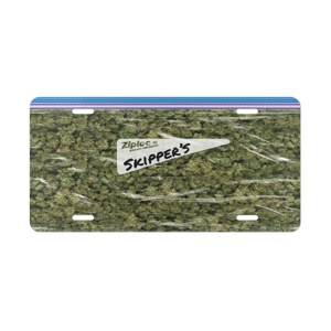 LP003 Ziplock Custom Designed Vanity Plate from One Trashy Tee Aluminum 6x12