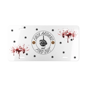 LP004 FAFO Blood Custom Designed Vanity Plate from One Trashy Tee Aluminum 6x12