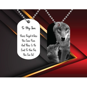 DT03 Wolves Son Custom Dog Tags From One Trashy Tee with Chain