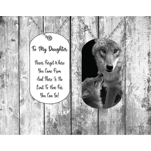 DT02 Wolves Daughter Custom Dog Tags From One Trashy Tee with Chain
