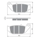 Brake pads, Rear - CRF250/300 [06435-KZZ-902]