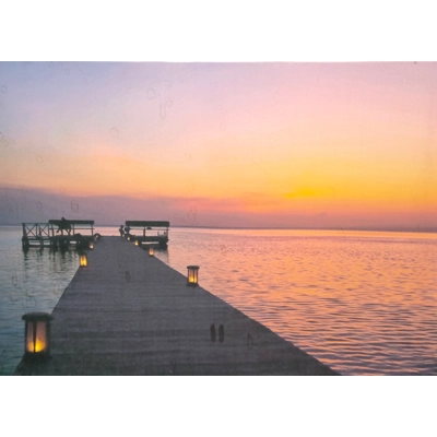 ""Pier At Sunset""
