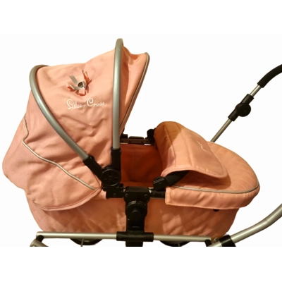 Pink Sliver Cross Pram