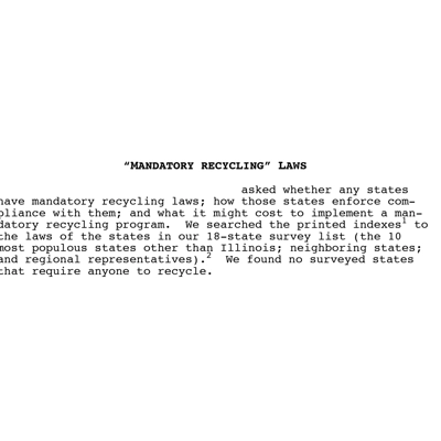Mandatory Recycling Laws in the United States Research (letter)