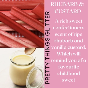 Rhubarb & custard scented wax melt snap bar