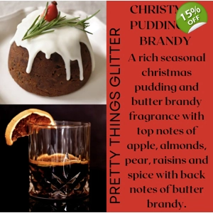 Christmas pudding & brandy scented wax melt snap bar