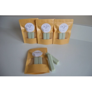 Coloured Leather scented wax melt fingers