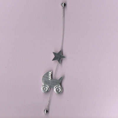 6 Zinc Baby Pram Embellishments