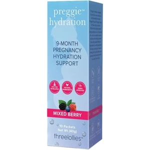Three Lollies Preggie Mix Berry Hydration Packets, 10 pk