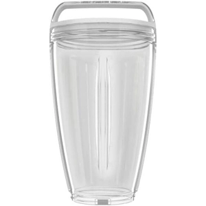 Close up of 32 oz measurement lines on BlendJet large cup accessory