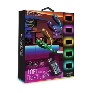 Bytech 10 ft. Multi-Color LED Light Strip, USB Powered