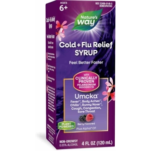 Nature's Way Umcka Cold+Flu Relief Syrup - Homeopathic, Be..