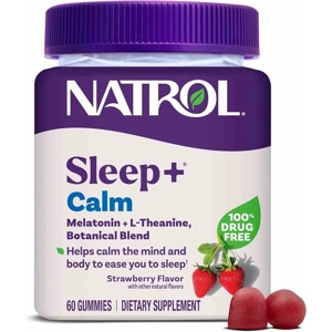 Natrol Sleep+ Calm Melatonin Gummies - Strawberry, 60 Coun..