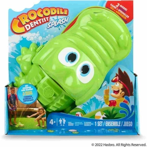 Hasbro Crocodile Dentist Splash Water Game for Kids – Back..