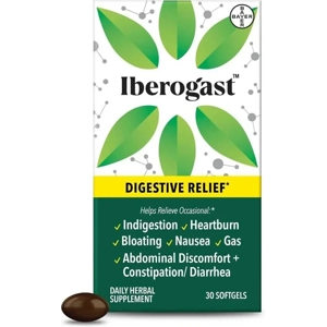 Iberogast Softgels: Herbal Relief for Indigestion, Bloating & Nausea - 30ct