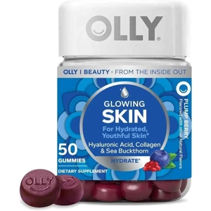 OLLY Glowing Skin Collagen Gummy, Hydrated, Youthful Skin, Berry, 25 Day Supply - 50 Count