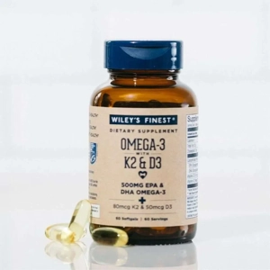 Wiley's Finest Wild Alaskan Fish Oil Vitamin K2 & D3 Softg..