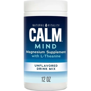 Natural Vitality Calm Mind Powder: Magnesium Citrate & L-T..