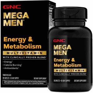 GNC Mega Men Energy & Metabolism Multivitamin- 90 Caplets