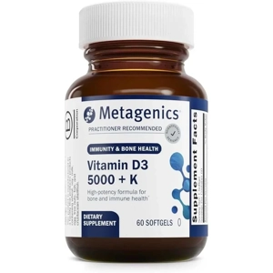 Metagenics D3 + K2 60 Softgels - Immune, Bone & Heart Supp..