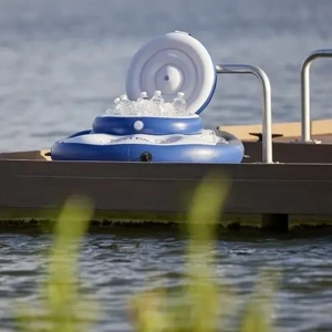 INTEX 56822EP Mega Chill Inflatable Cooler: Removable Ice Chest – 5 Built-in Cup Holders