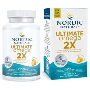 Ultimate Omega 2X | 2150 mg Omega-3s Lemon Flavor, 60 Soft..