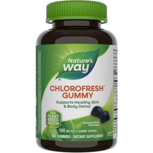 Nature’s Way Chlorofresh Chlorophyll Gummies-Orchard Fruit Flavored, 60 Gummies