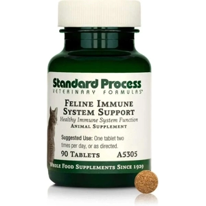 Standard Process Feline Immune Support Supplement - 90 Cat Tablets for Healthy Immune Function