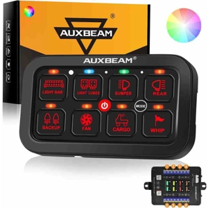 Auxbeam RB80 RGB Switch Panel, Toggle/ Momentary/ Pulsed M..