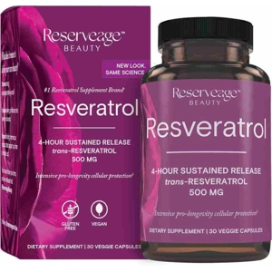 Reserveage Beauty, Resveratrol 500 mg, 30 Caps