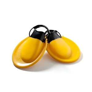 A pair of yellow FINIS Positive Drive Fins in size Extra Small (XS), model 2.35.100.03.