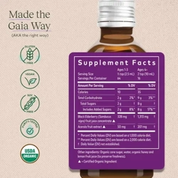 Gaia Herbs Black Elderberry Tonic bottle close-up