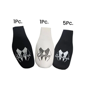 Bachelor Party Favors 7 Pcs Beer Bottle Insulator Sleeves Cooler Set side by side showing the quality