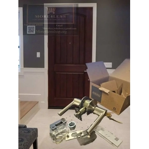 SCHLAGE F51A BRW 619 Broadway Lever Keyed Entry Lock, Sati..