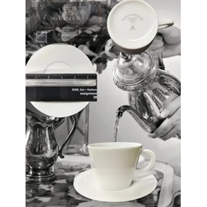 Bernardaud Organza Tea Cup & Saucer Set (5.7 oz) – White L..