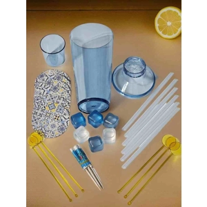 Ultimate 31-Piece Cocktail Shaker & Bartender Kit with Reusable Ice Cubes